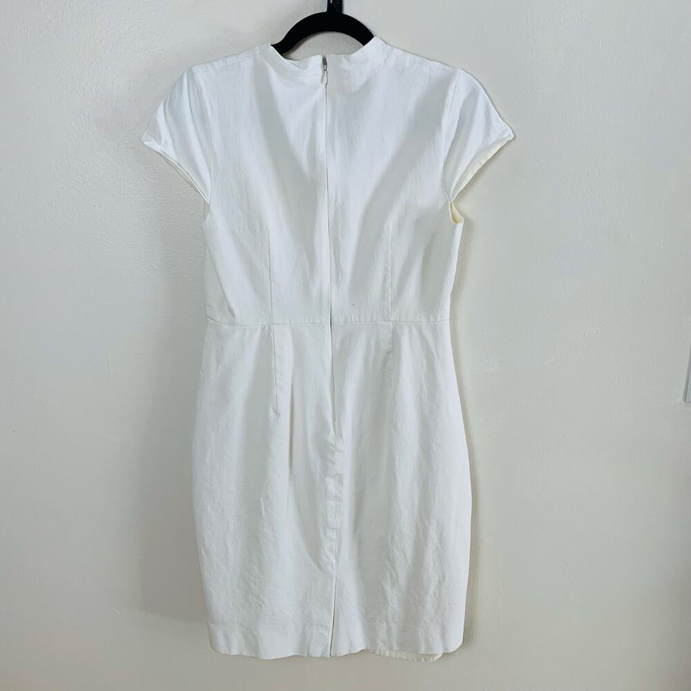 J.Crew 365 Ivory Sheath Dress 8P Petite Cap Sleeve Stretch Minimalist
Summer - Picture 3 of 8